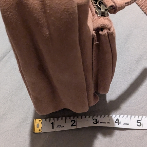 NWT Free People Hudson Sling Bag Crossbody Pink Suede Leather - Picture 11 of 11